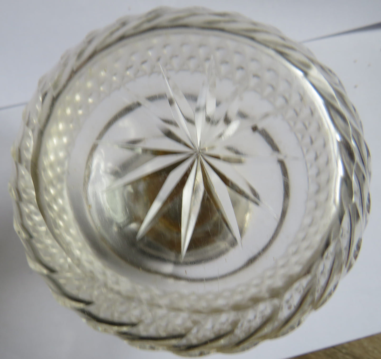 Antique Silver Topped Glass Scent Bottle With Butterfly Wing Decoration Hallmarked Birmingham 1928