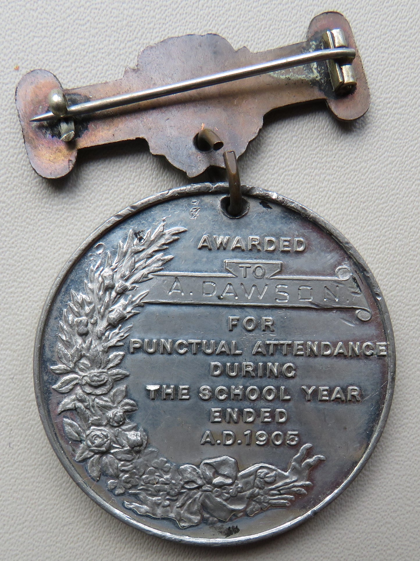 1905 King Edward VII Medal London County Council For Punctual Attendance