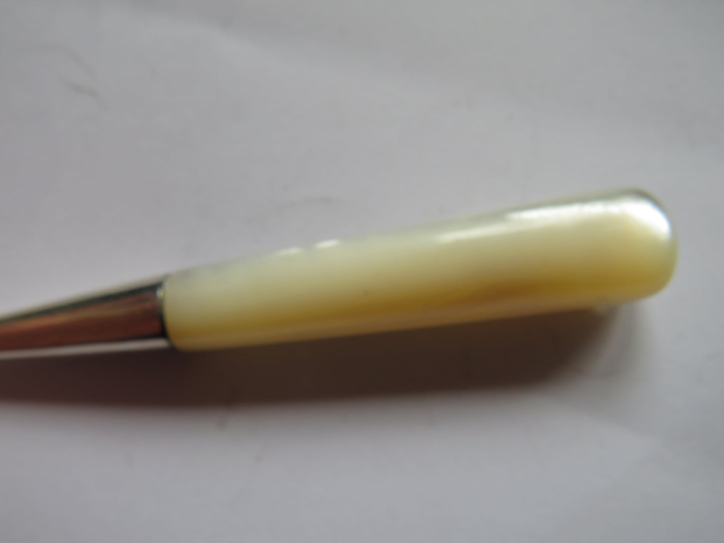 Antique Victorian 3 Pronged Silver Fork With Mother of Pearl Handle Hallmarked Sheffield 1899