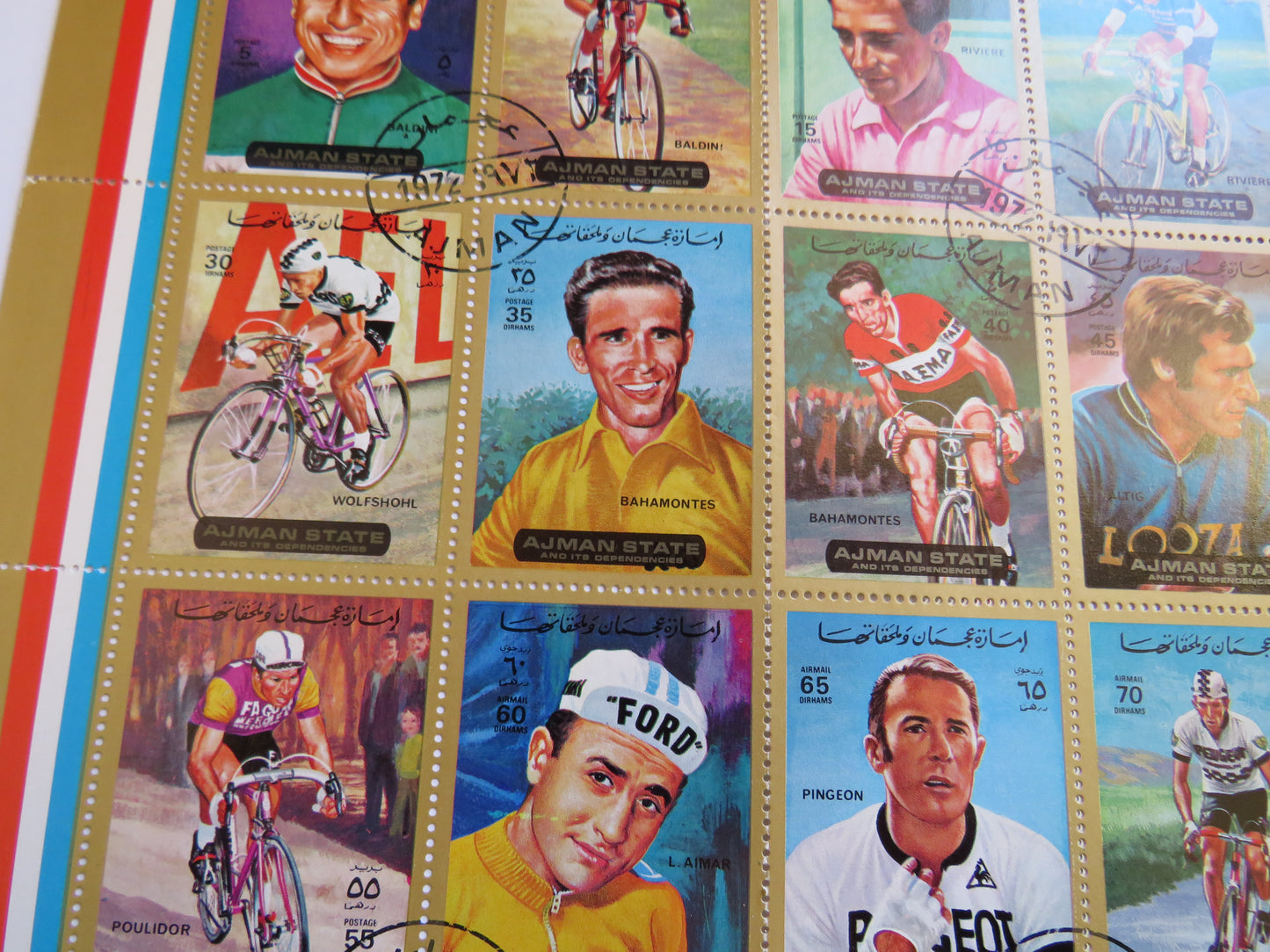 1972 Manama Dependency of Ajman Stamp Sheet Tour De France