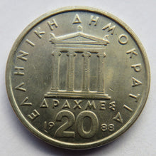 Load image into Gallery viewer, 1988 Greece 20 Drachmes Coin

