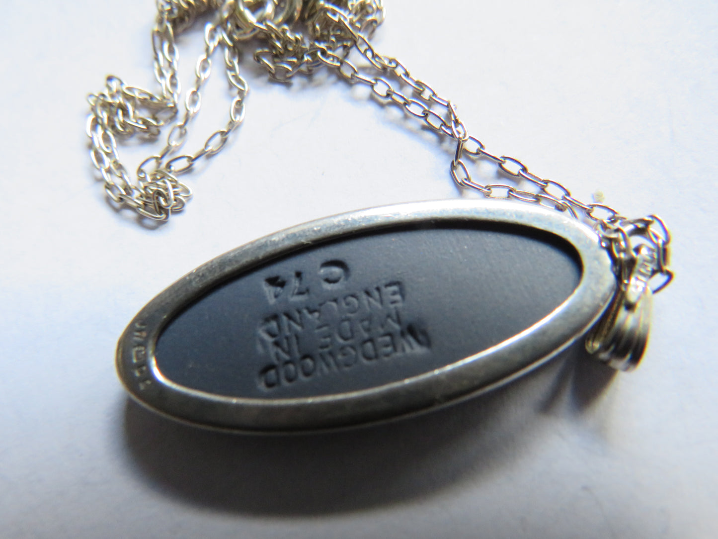 Ladies Silver Necklace With Wedgwood Pendant