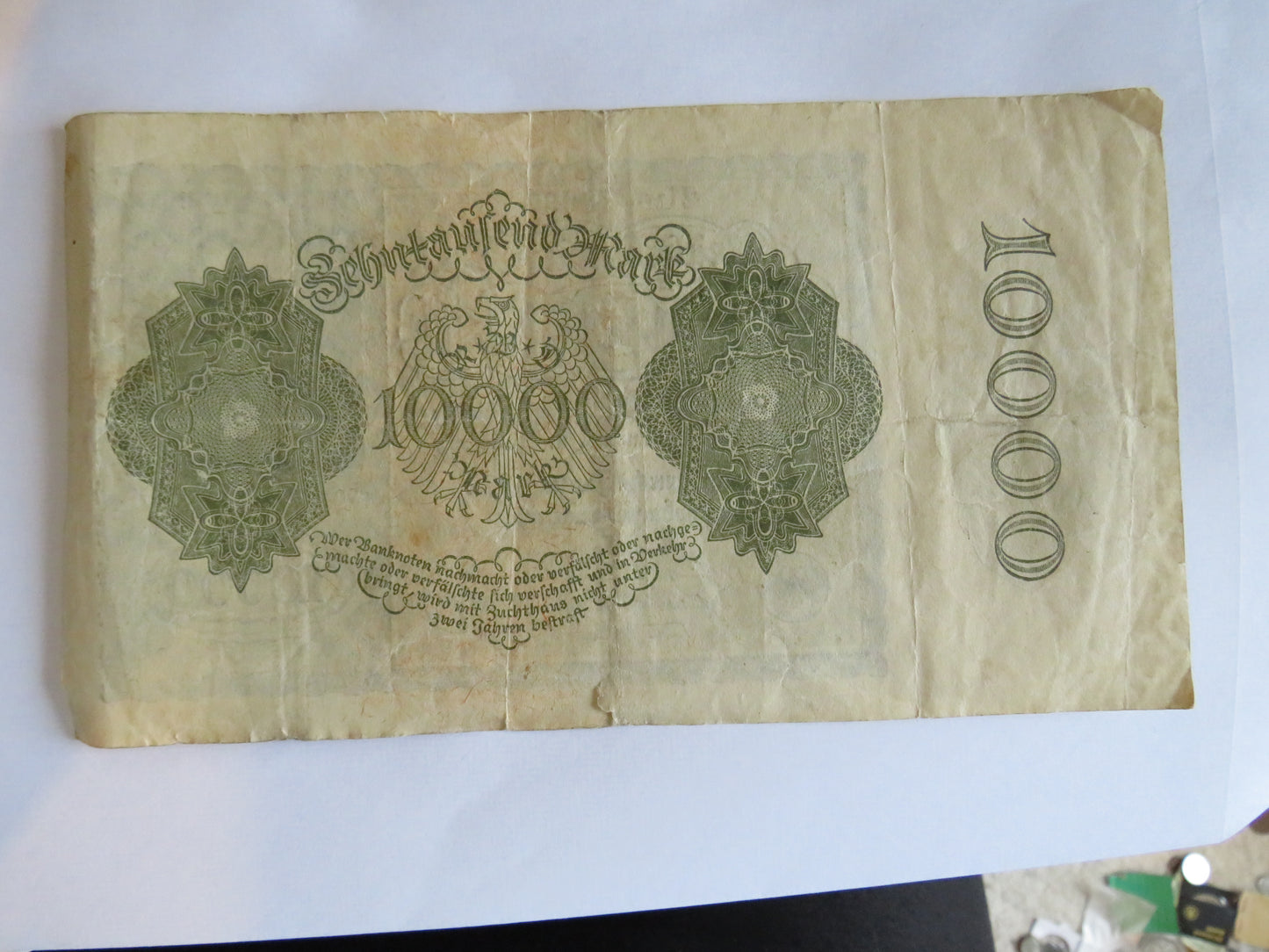 1922 Germany 10000 Mark Banknote