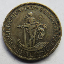 Load image into Gallery viewer, 1932 King George V South Africa Silver Shilling Coin
