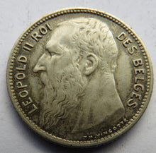 Load image into Gallery viewer, 1904 Belgium Silver One Franc Coin Nice Condition
