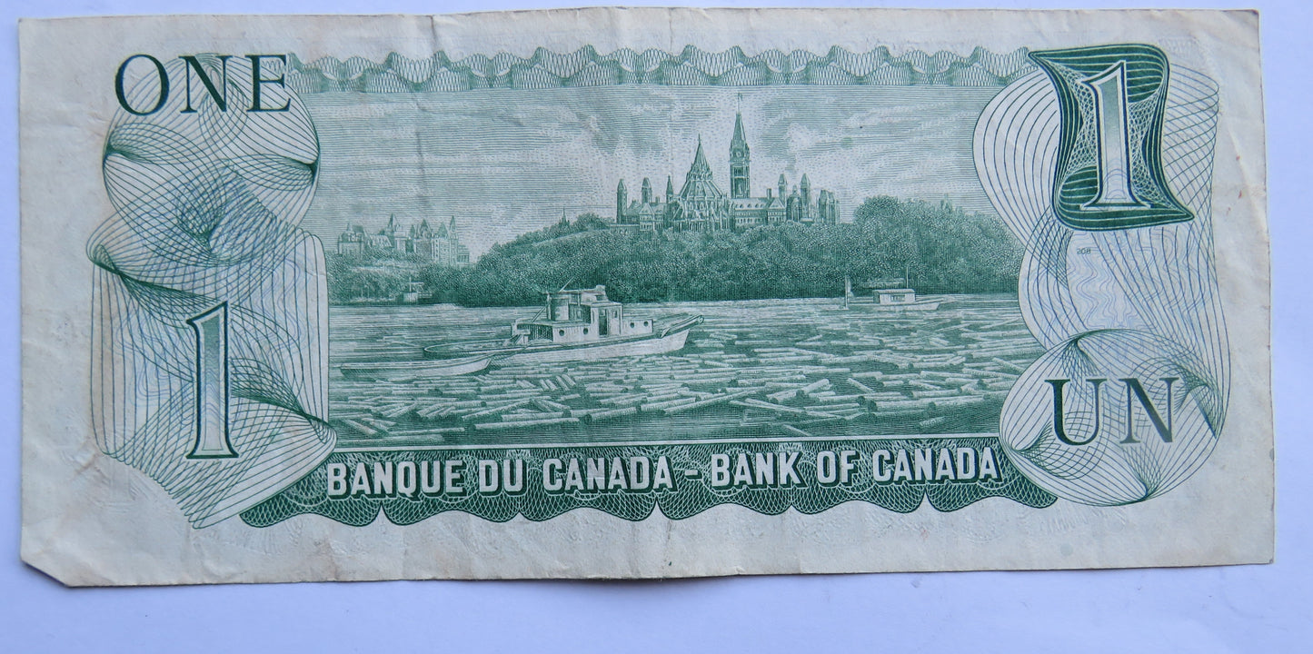 1973 Canada $1 One Dollar Banknote