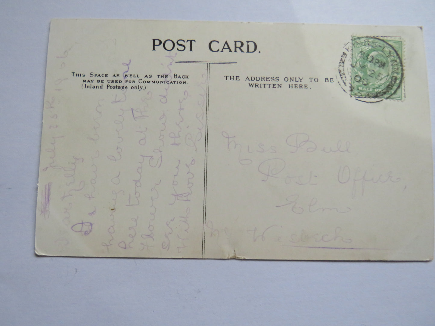 Antique Postcard of Sandringham Church 1906