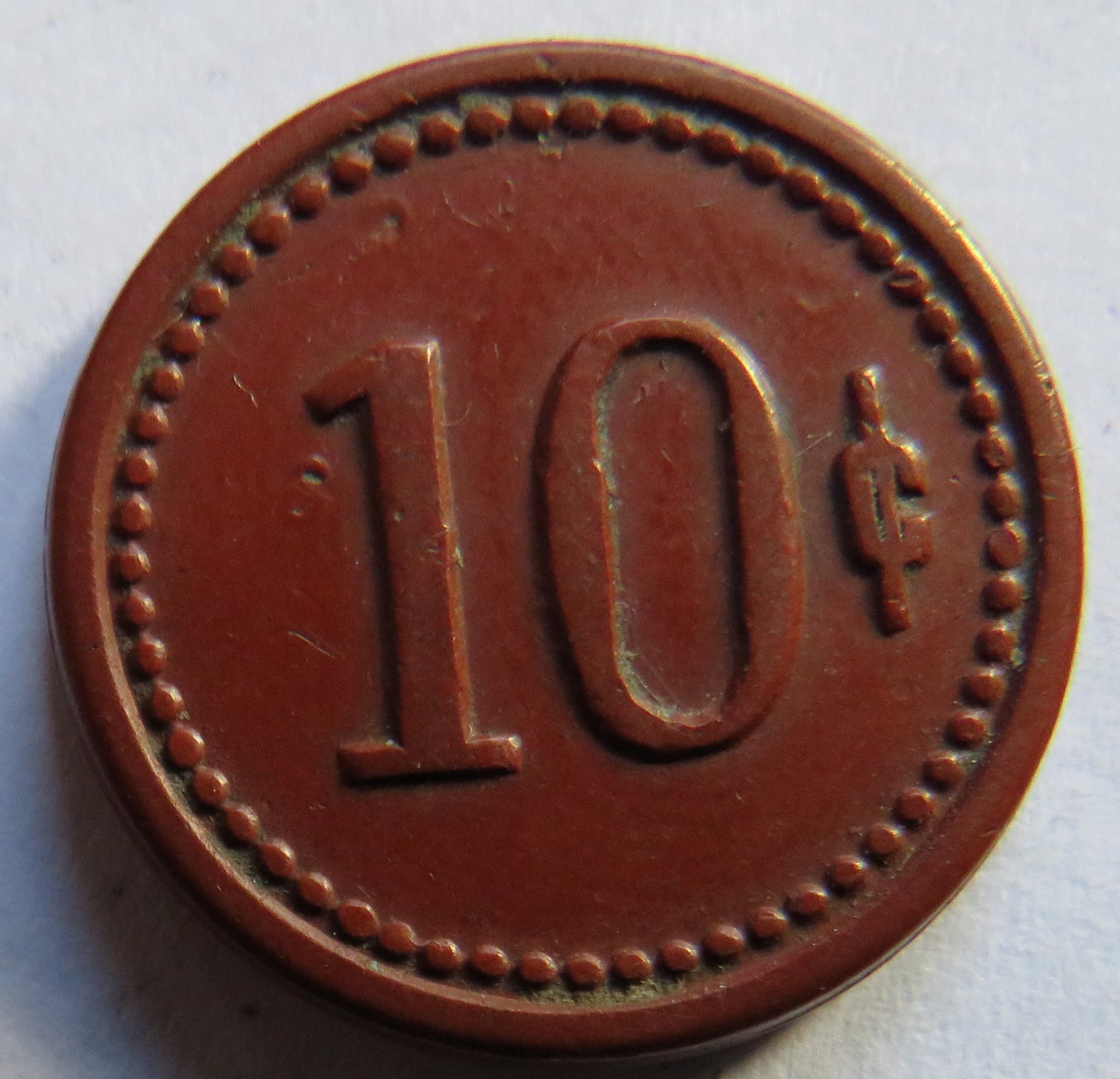 F.U Iquique Chile Vintage Plastic Transport Token