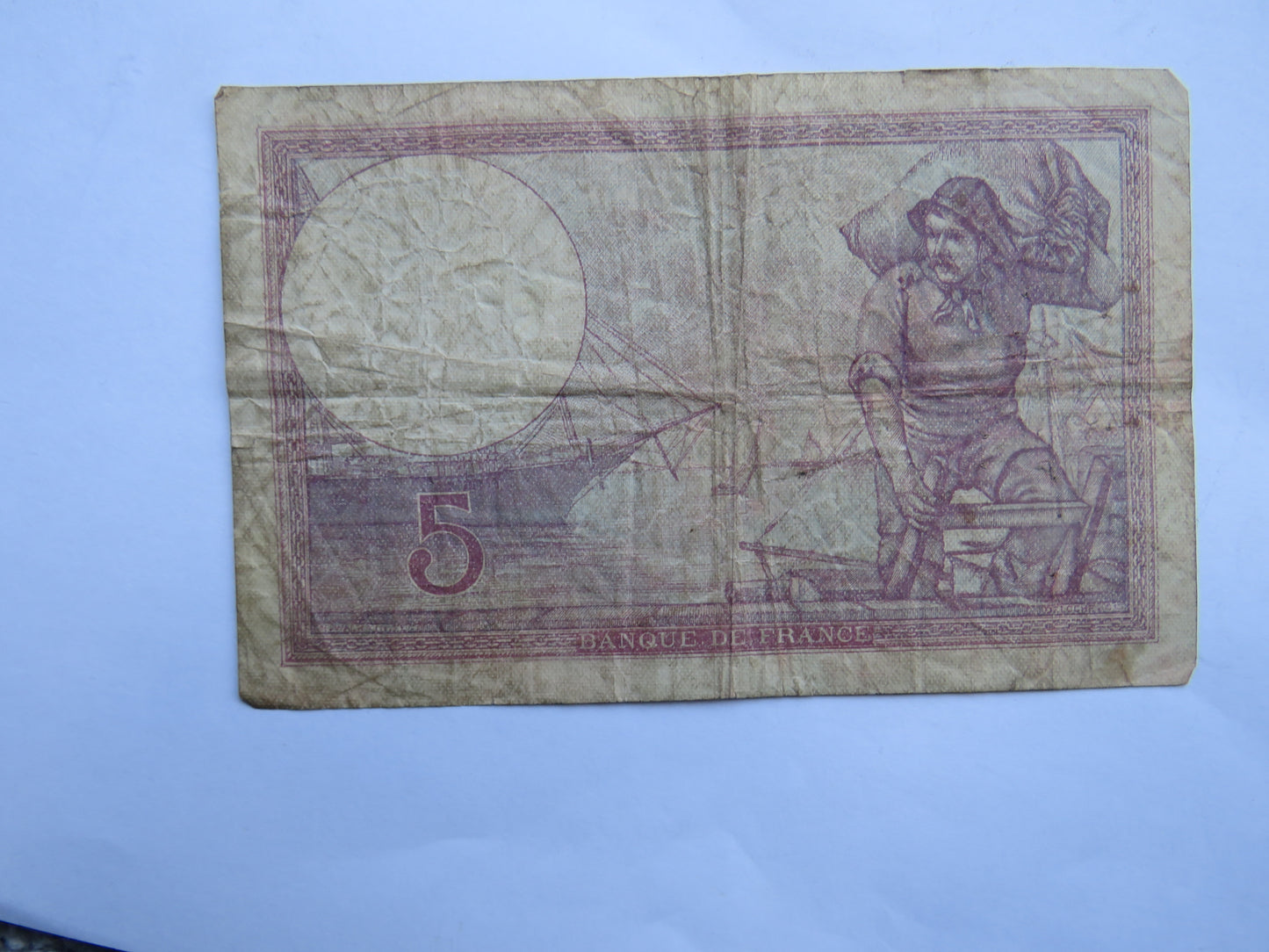 1933 France 5 Francs Banknote