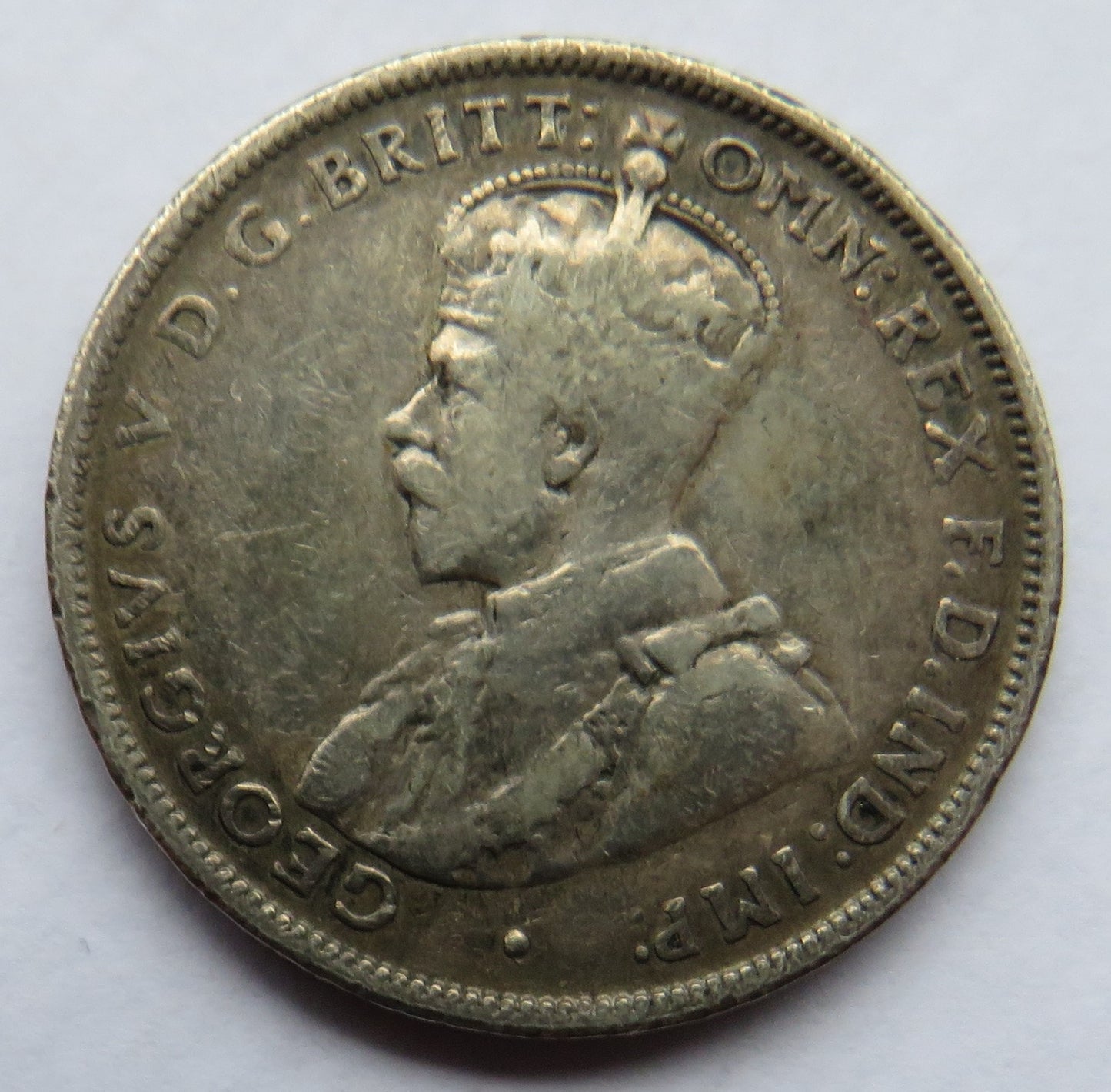 1914 King George V Australia Silver Florin / Two Shillings Coin