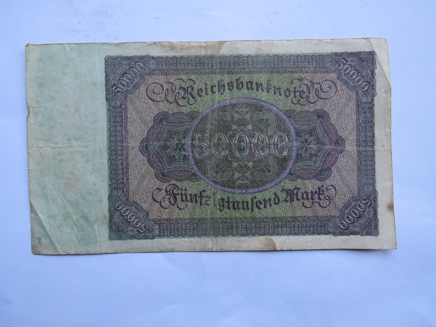 1922 Germany 50000 Mark Banknote