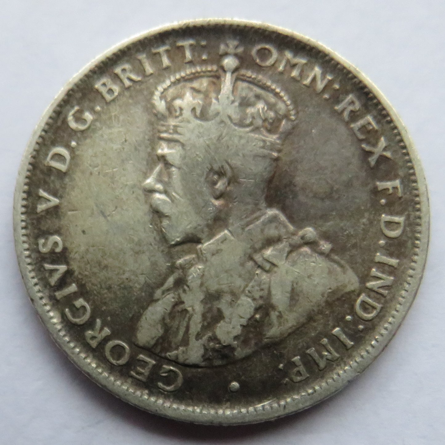 1922 King George V Australia Silver Florin / Two Shillings Coin