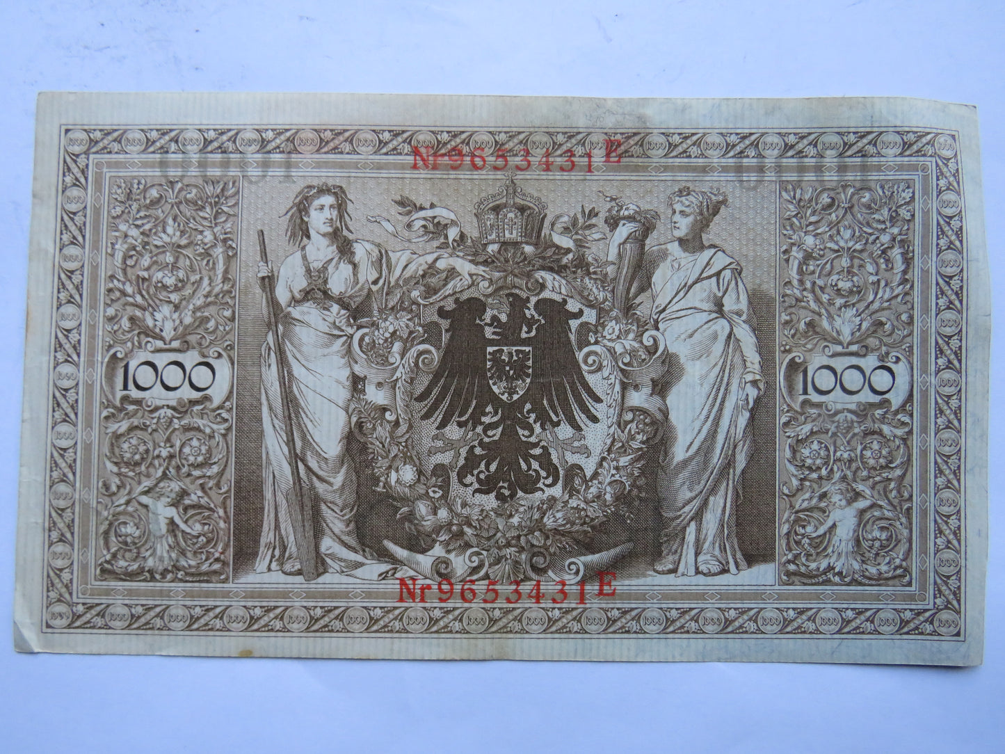1910 Germany 1000 Mark Banknote