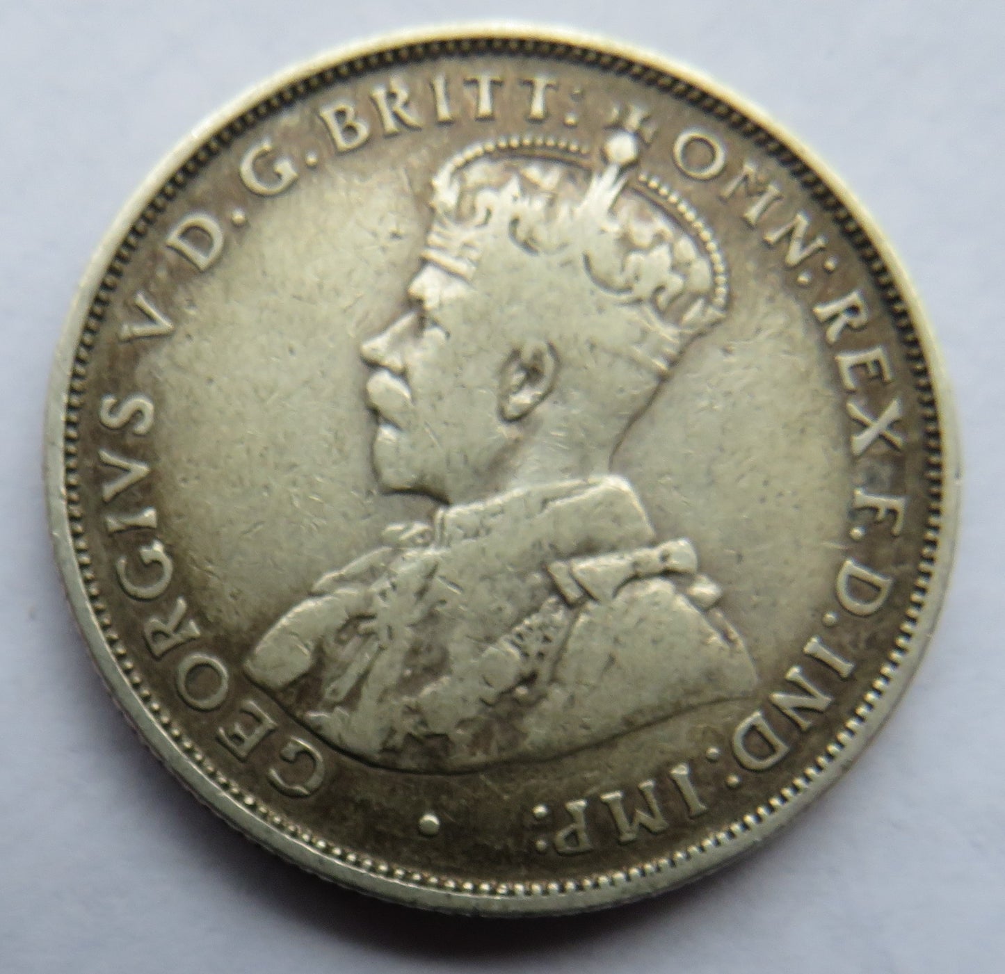 1922 King George V Australia Silver Florin / Two Shillings Coin