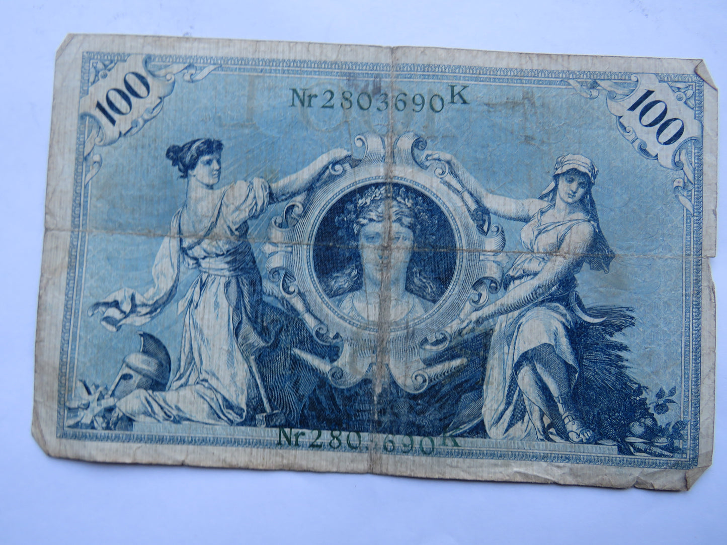1908 Germany 100 Mark Banknote