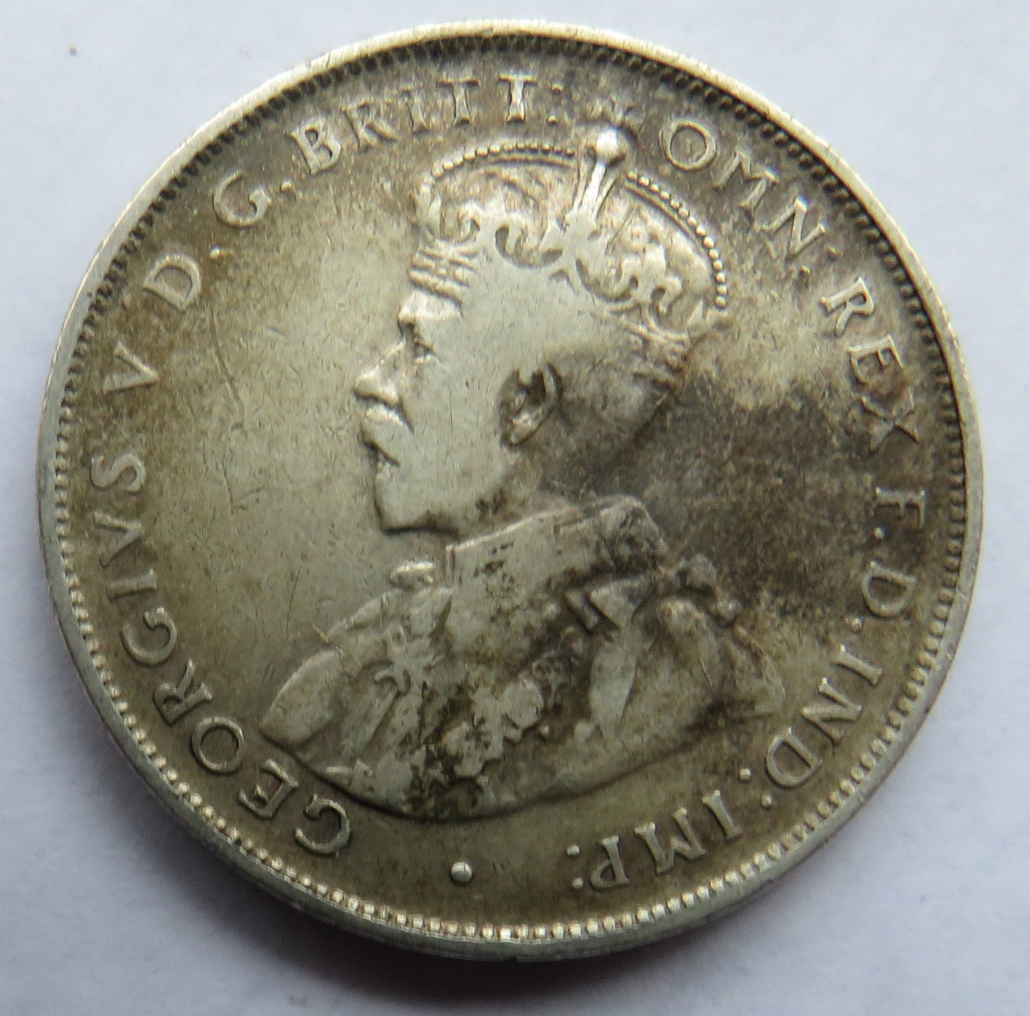1924 King George V Australia Silver Florin / Two Shillings Coin