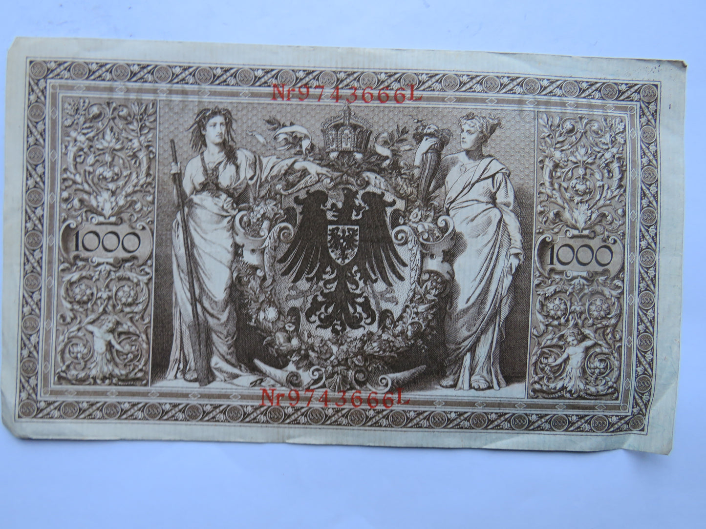1910 Germany 1000 Mark Banknote
