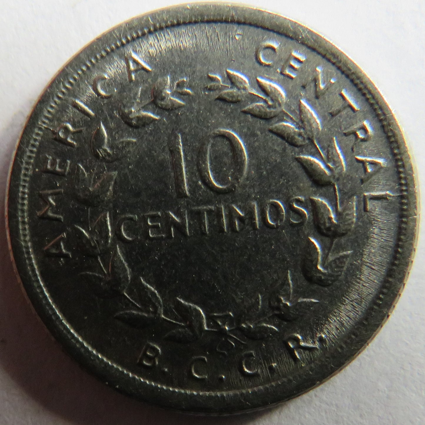 1953 Costa Rica 10 Centimos Coin