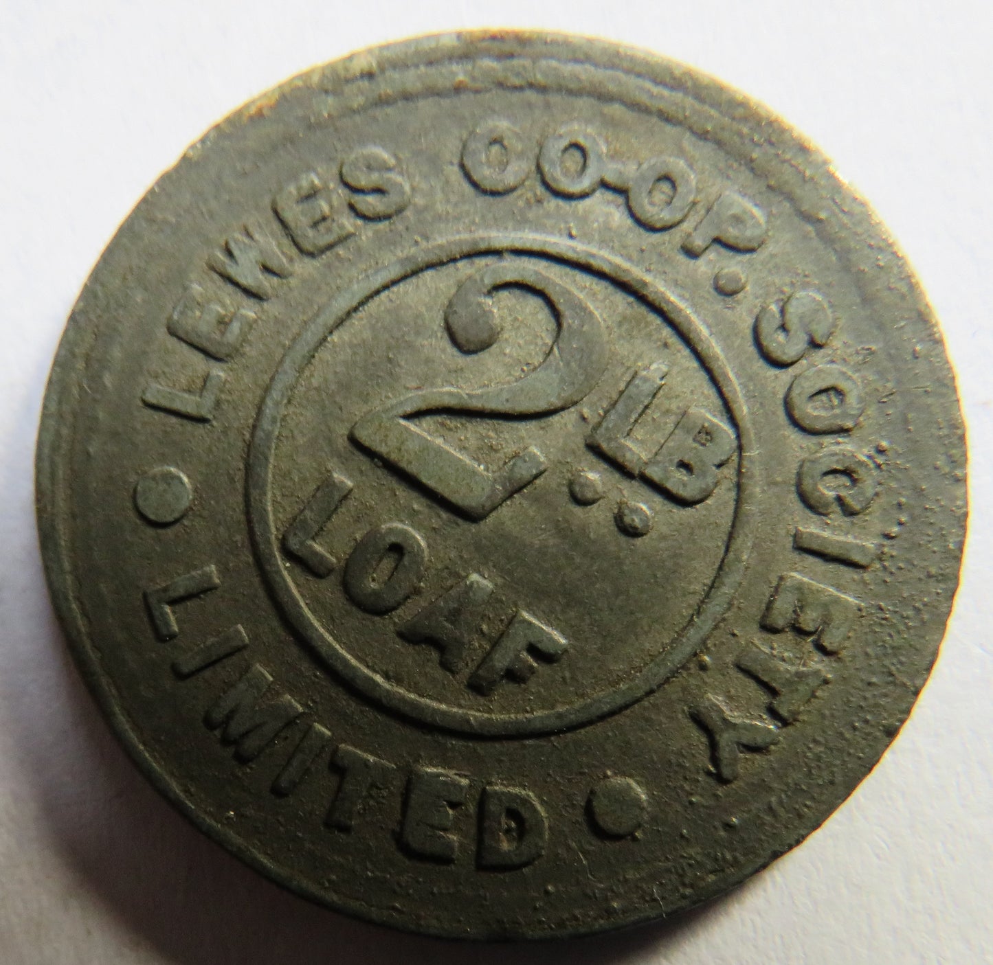 Lewes Cooperative Society Limited 2lb Loaf Vintage Token