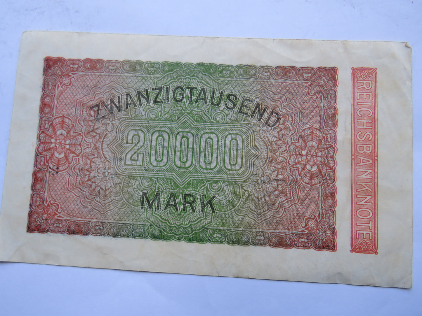 1923 Germany 20000 Mark Banknote