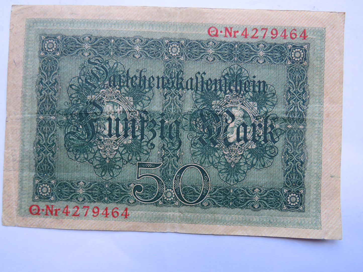 1914 Germany 50 Mark Banknote
