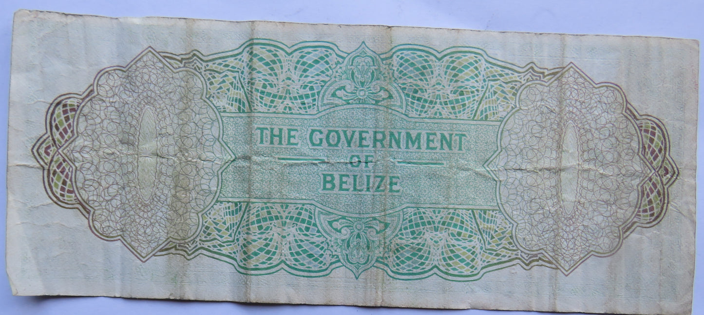 1976 The Government of Belize $1 One Dollar Banknote