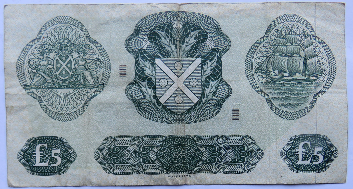 1969 Bank of Scotland £5 Banknote