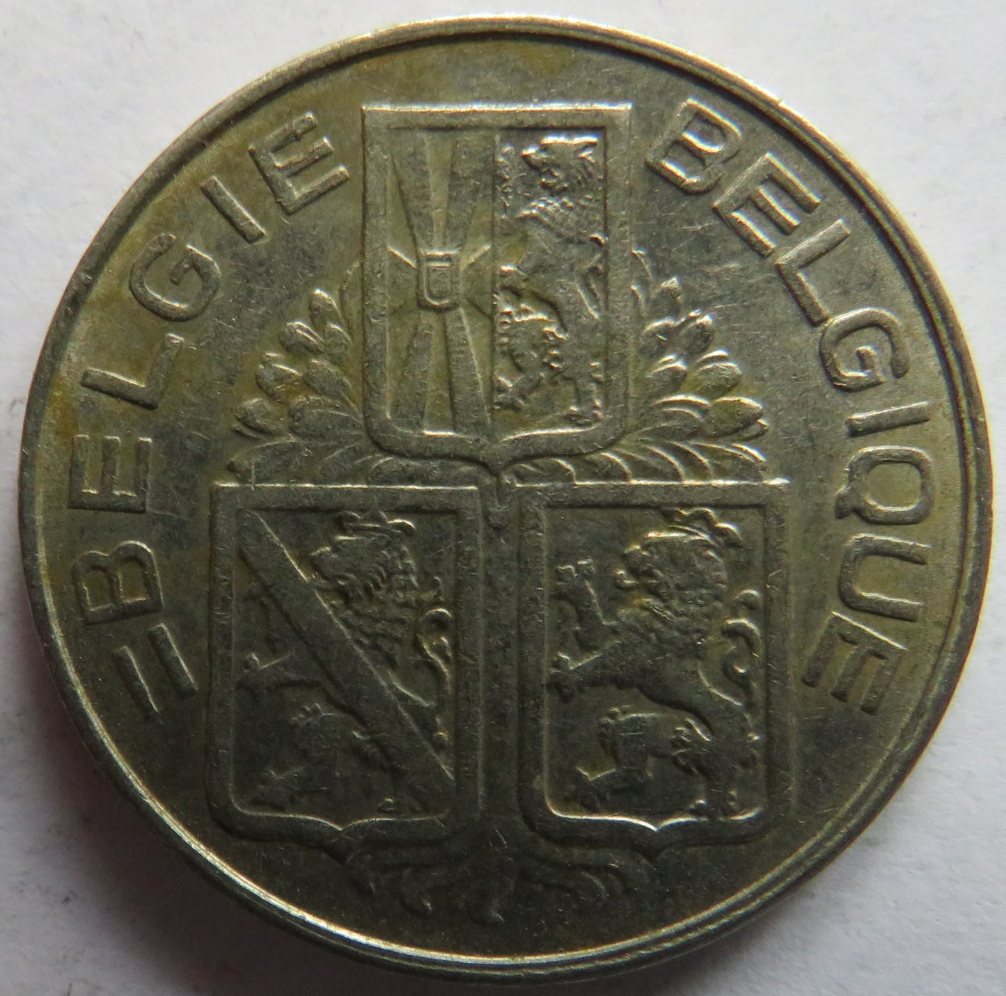 1940 Belgium One Franc Coin