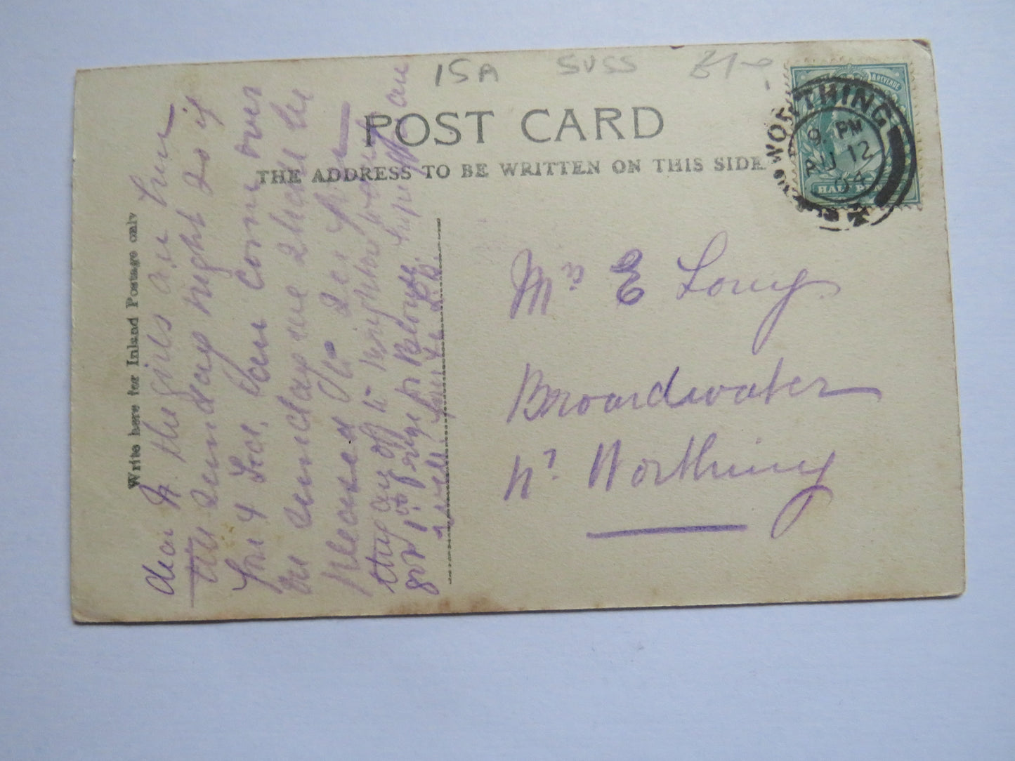 Antique Postcard Of West Tarring Church 1904