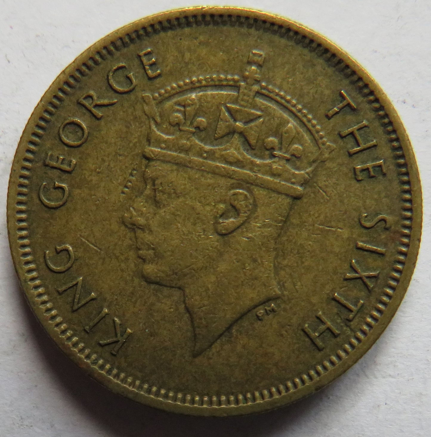 1950 King George VI Hong Kong 10 Cents Coin