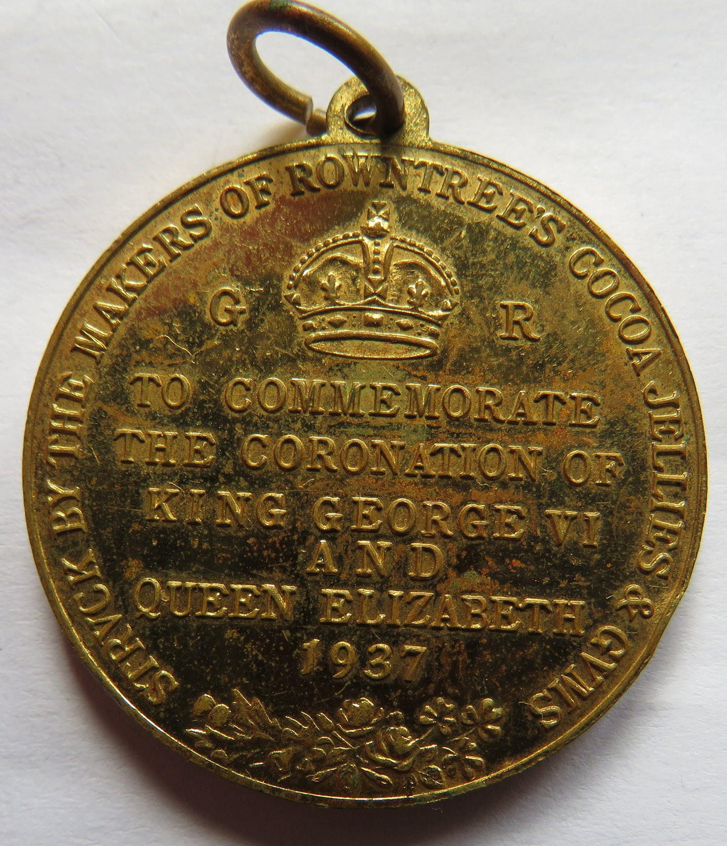 1937 King George VI Coronation Medal Struck By Rowntrees