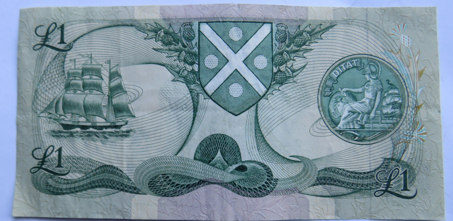 1983 Bank of Scotland £1 One Pound Banknote