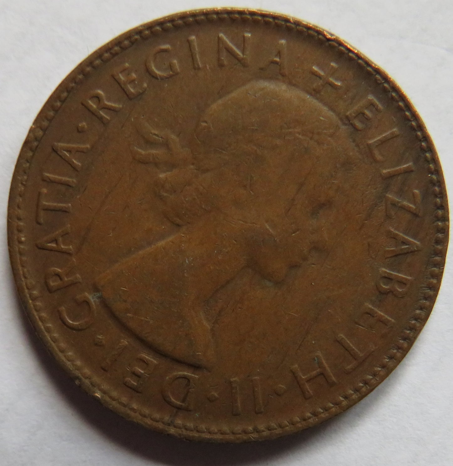 1953 Queen Elizabeth II Australia Halfpenny Coin