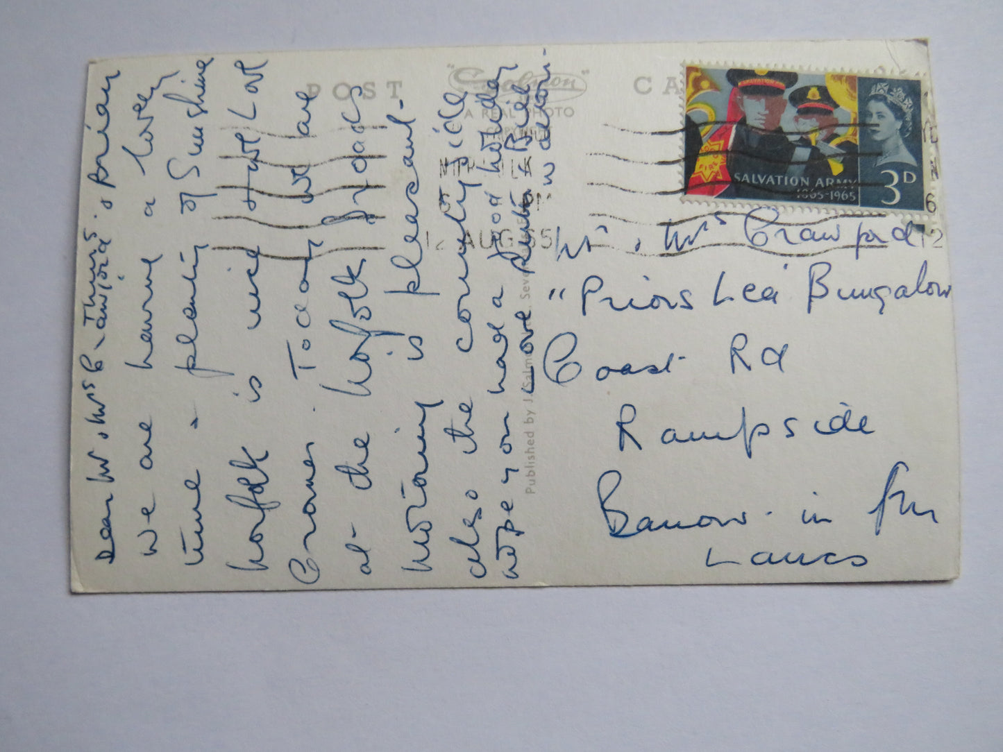 Vintage Postcard From The East Cliffs, Cromer 1965