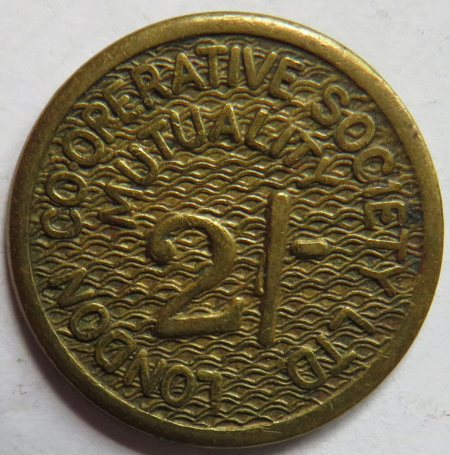 London Cooperative Society Ltd Mutuality 2/- Token