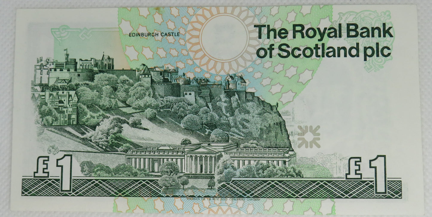 1988 The Royal Bank of Scotland £1 One Pound Banknote R.M. Maiden