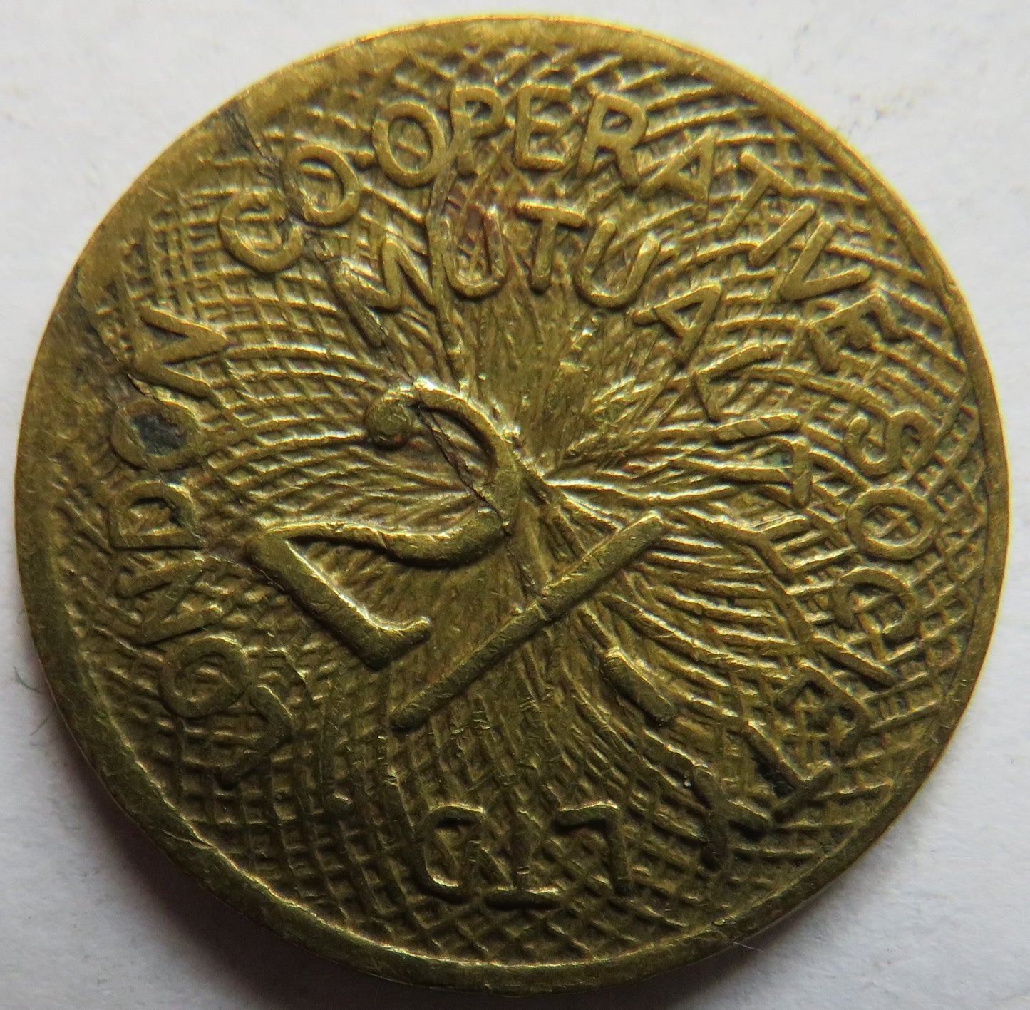 London Cooperative Society Ltd Mutuality 2/- Token