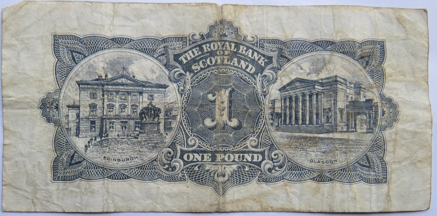 1965 The Royal Bank of Scotland £1 Banknote