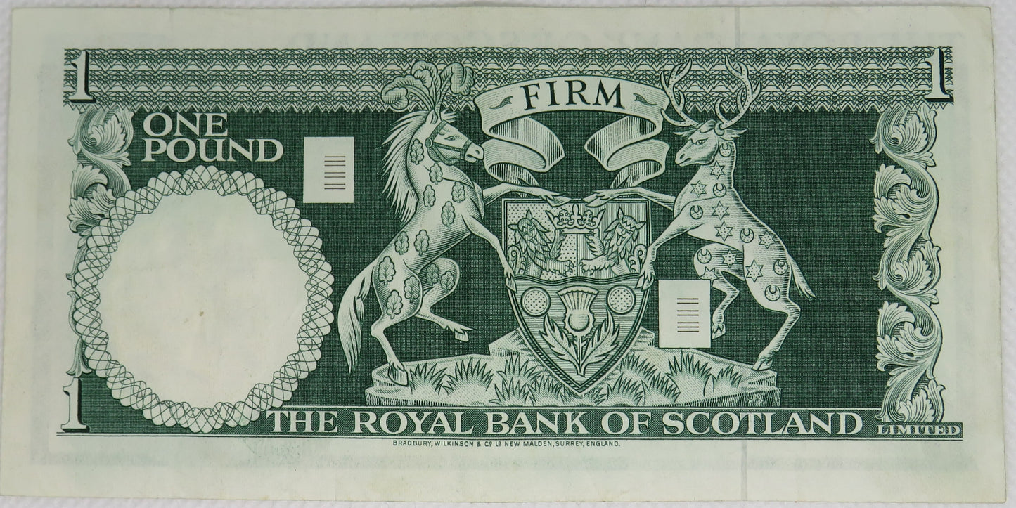 1970 The Royal Bank of Scotland £1 Banknote
