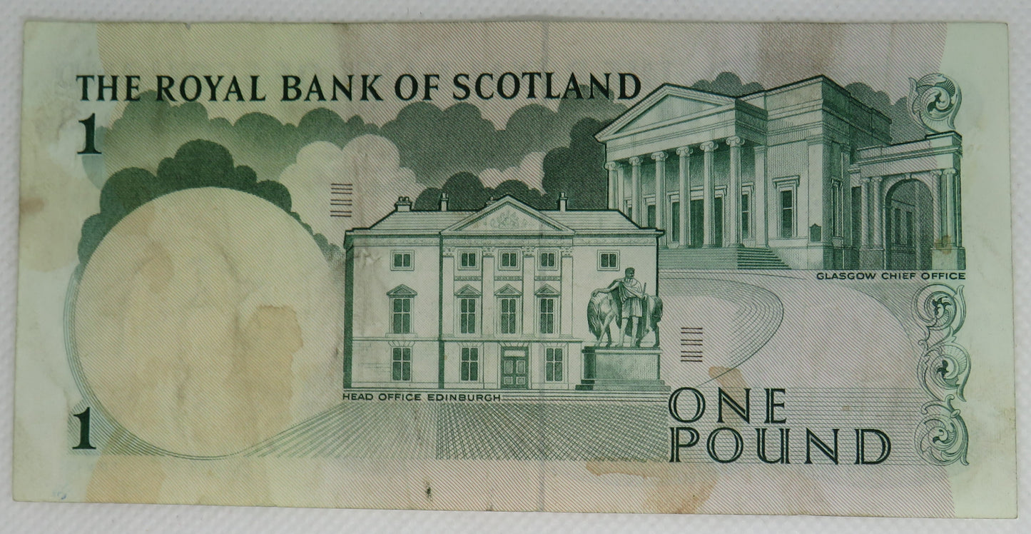 1967 The Royal Bank of Scotland £1 One Pound Banknote