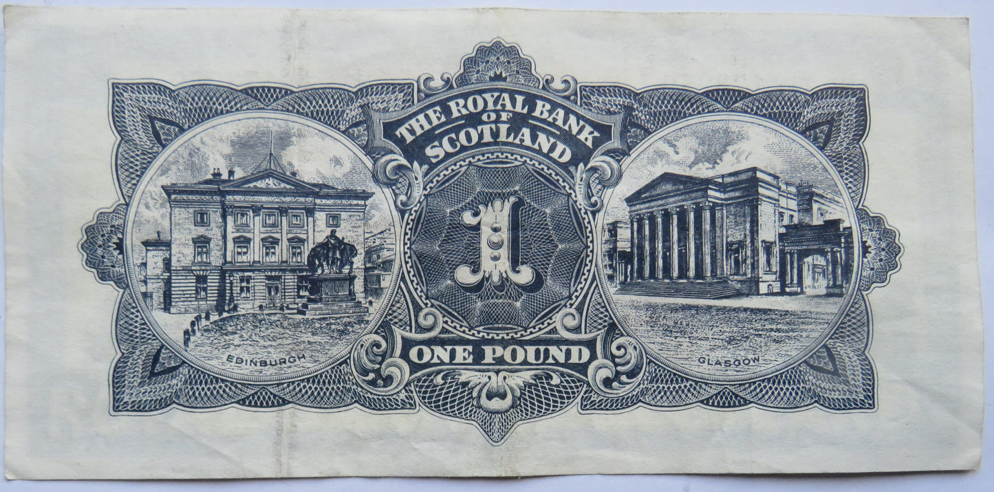 1967 The Royal Bank of Scotland £1 Banknote