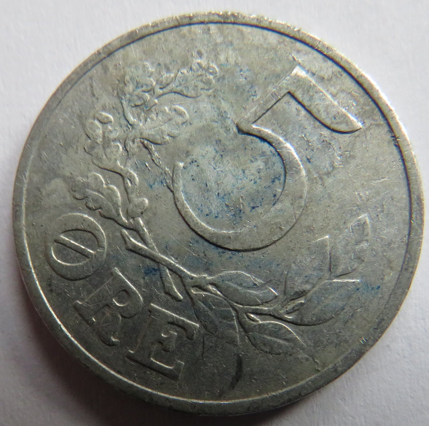 1941 Denmark 5 Ore Coin