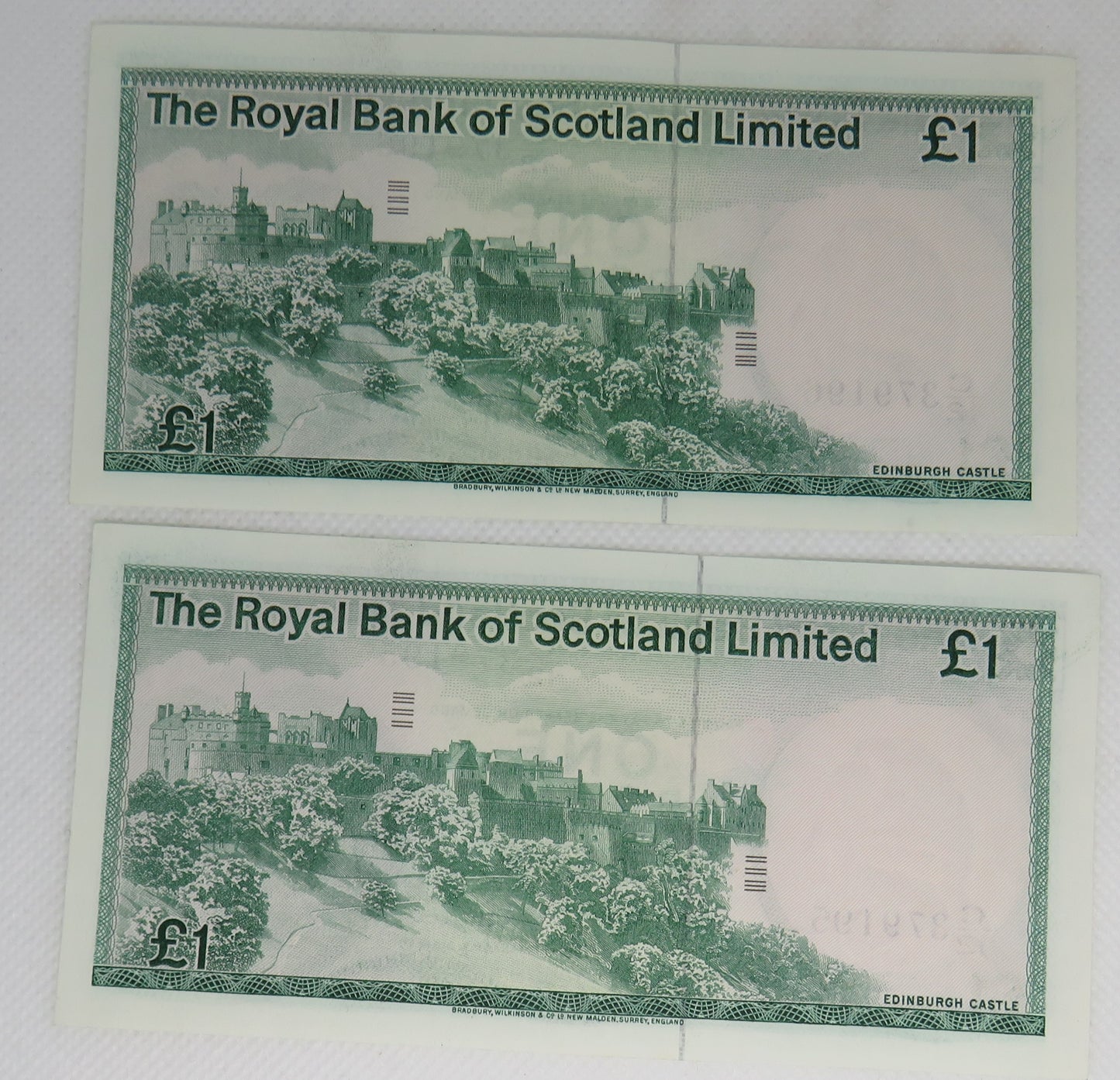 Pair Of Consecutive 1981 The Royal Bank Of Scotland £1 Notes C/12