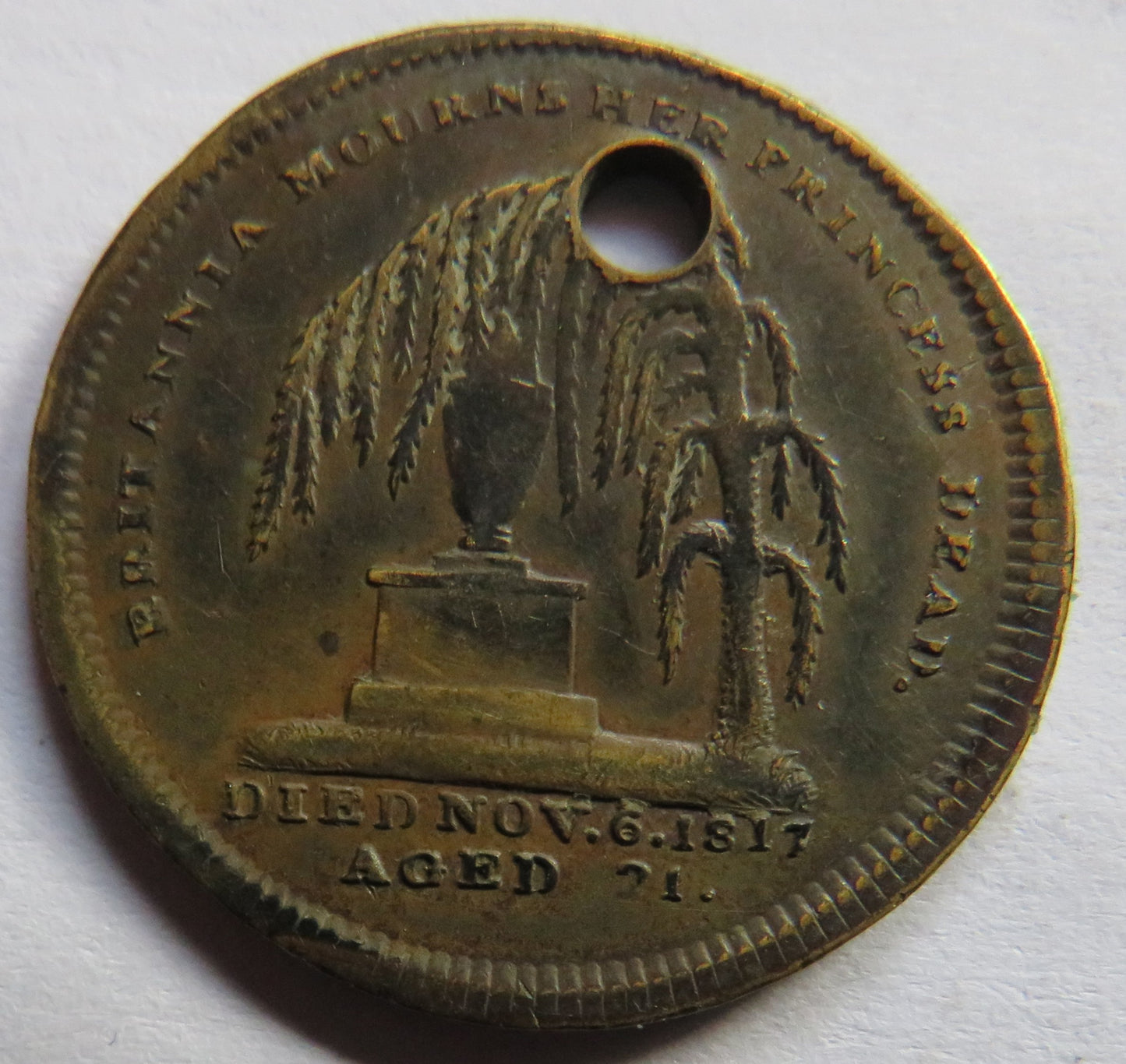Princess Charlotte Commemorative Medallion Died 1817...