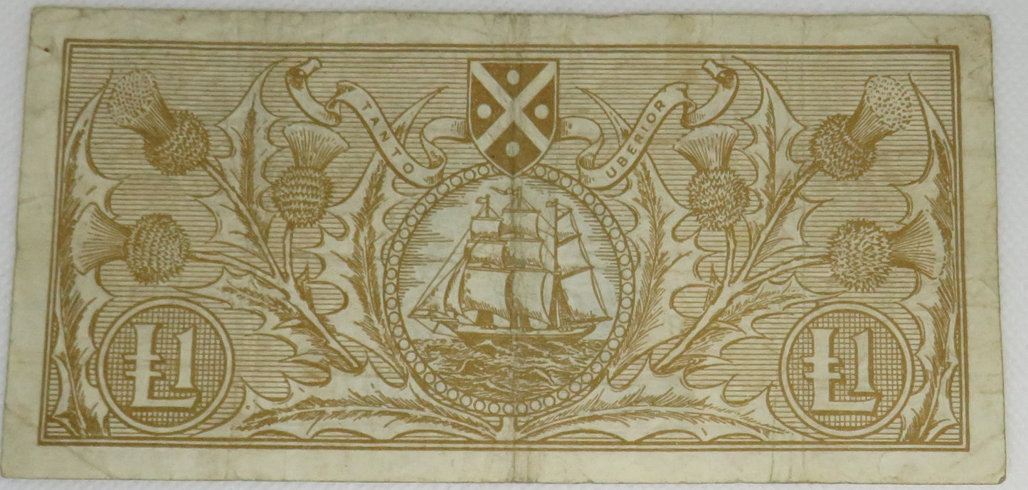 1966 Bank of Scotland £1 One Pound Banknote