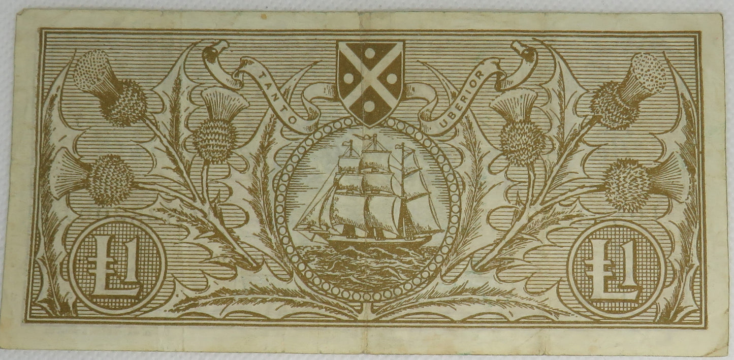 1962 Bank of Scotland £1 One Pound Banknote