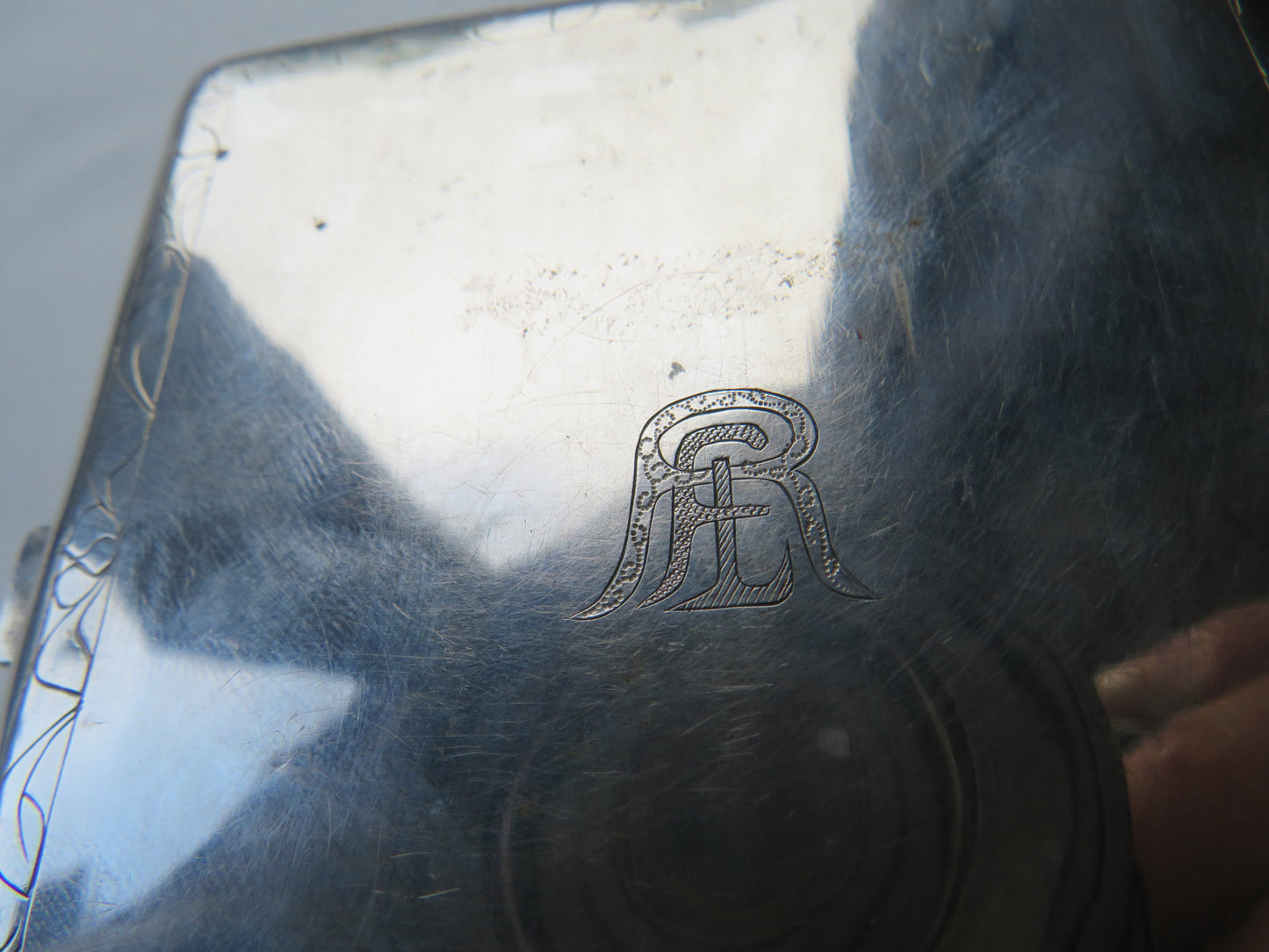 Antique Chinese Export Silver Cigarette Case "Ta'I HUA"