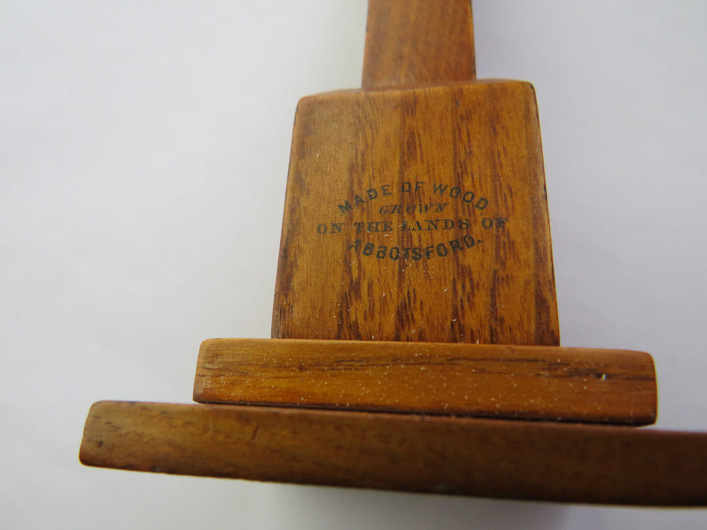 Antique Mauchline Transfer Ware Thermometer "Melrose Abbey" Made From Wood Grown on the Land of Abbotsford