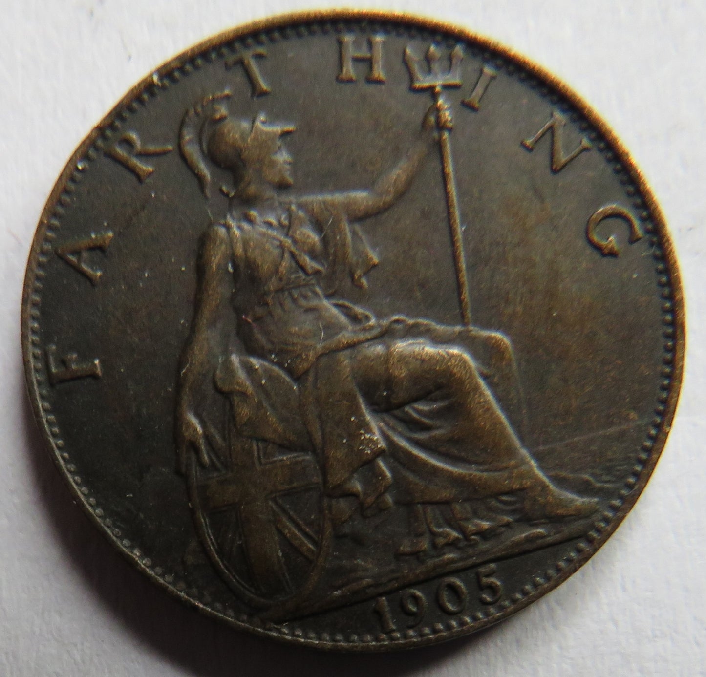 1905 King Edward VII Farthing Coin - Great Britain