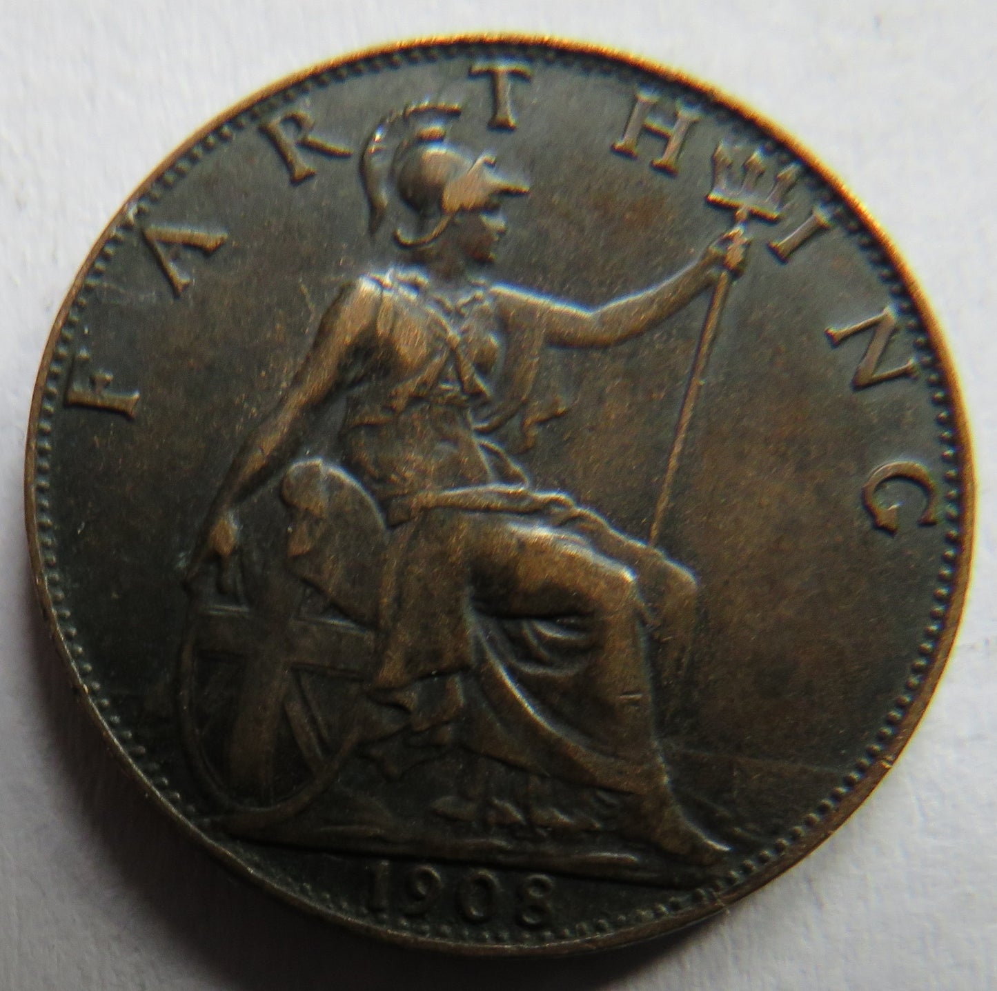 1908 King Edward VII Farthing Coin - Great Britain